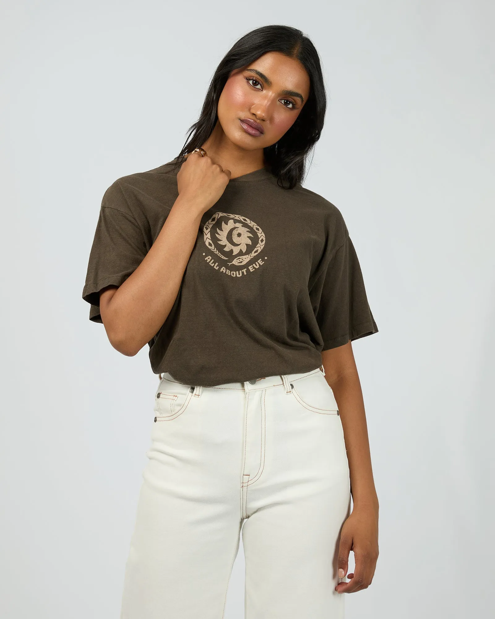 Mirador Oversized Tee Brown sold by All About Eve