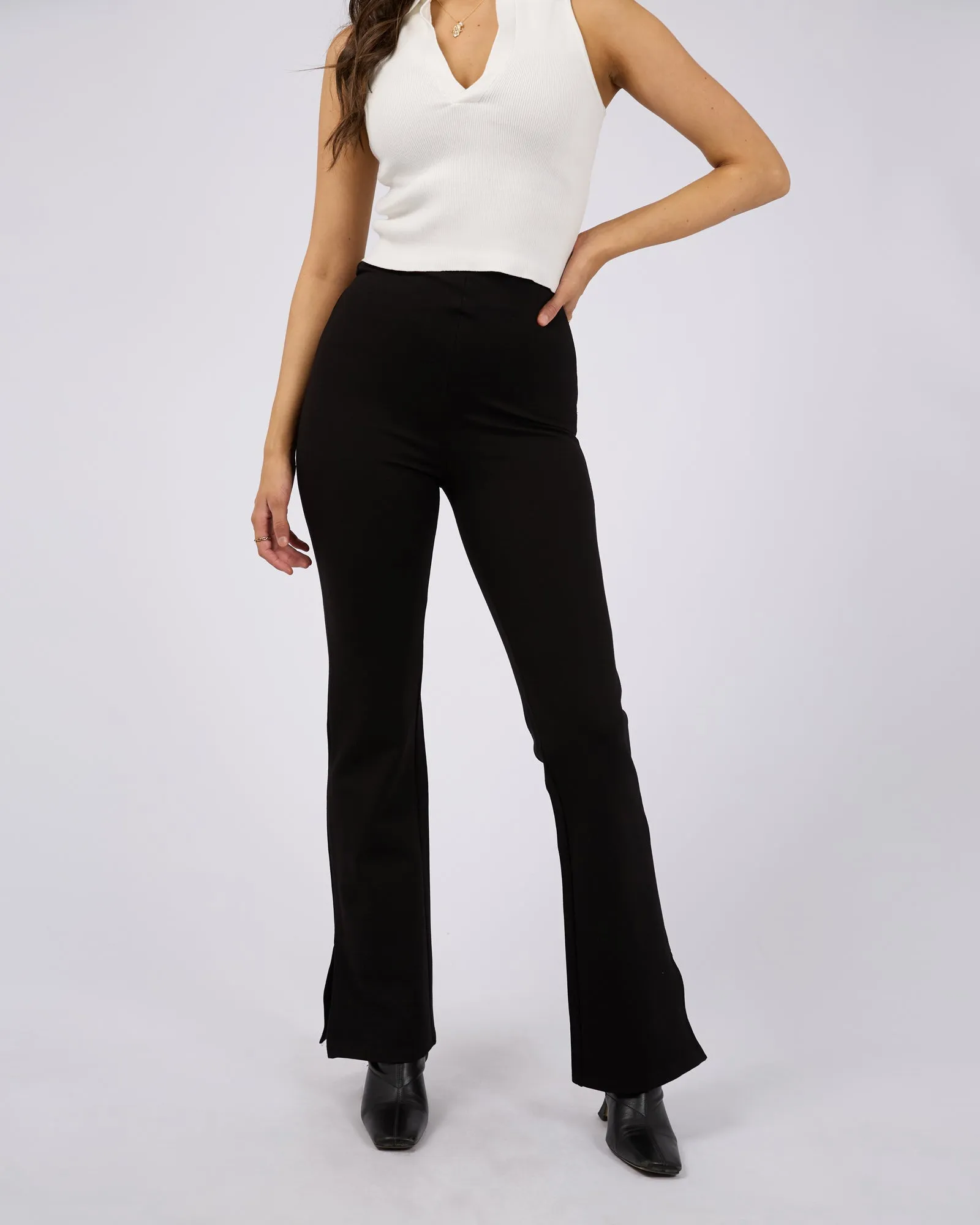 Jenner Side Split Pant Black sold by All About Eve