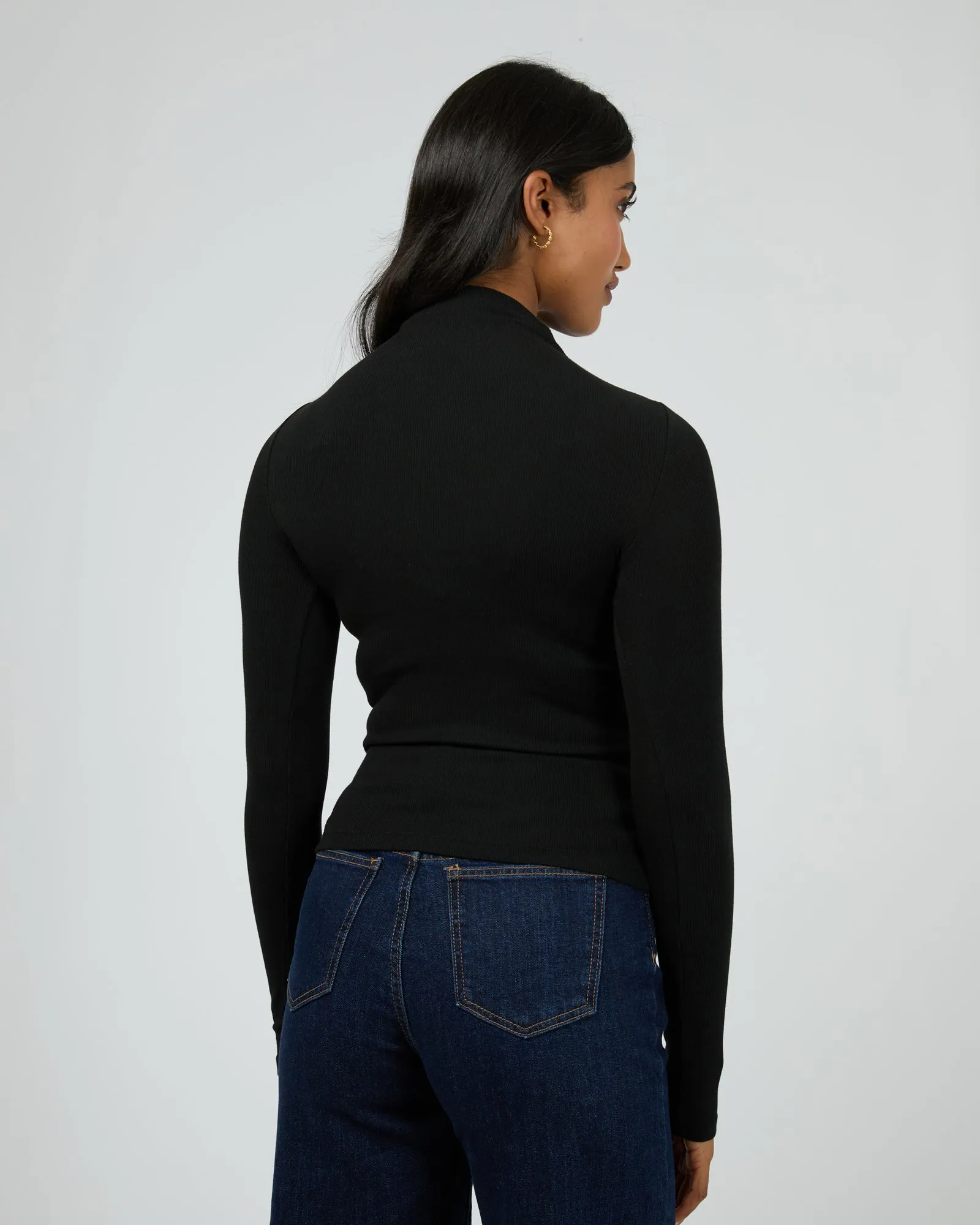 Icon Mock Neck L/S Top Black sold by All About Eve product image thumbnail 3