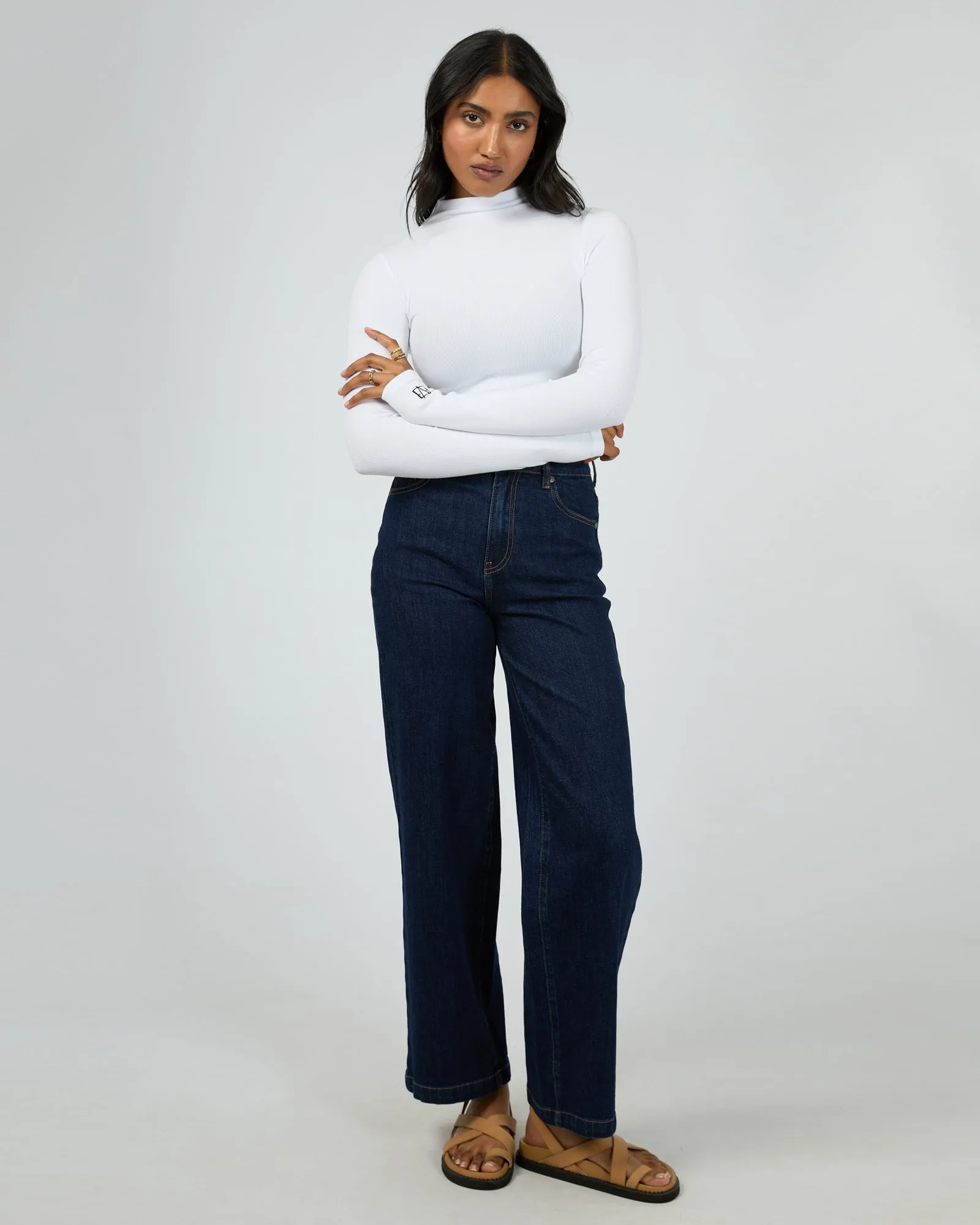 Icon Mock Neck L/S Top White sold by All About Eve product image thumbnail 2