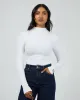 Icon Mock Neck L/S Top White sold by All About Eve
