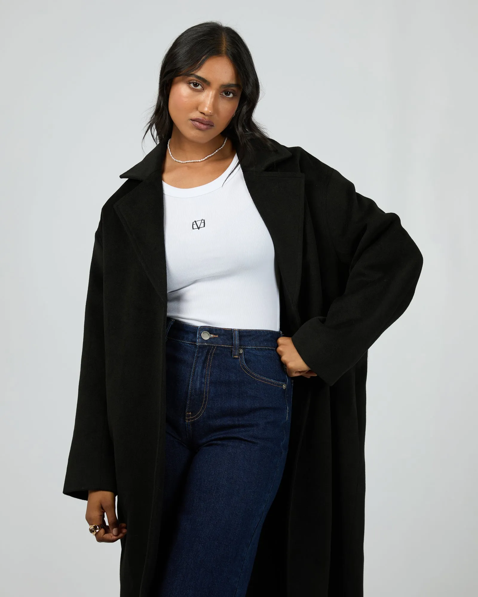 Eve Luxe Basic Coat Black sold by All About Eve product image thumbnail 2