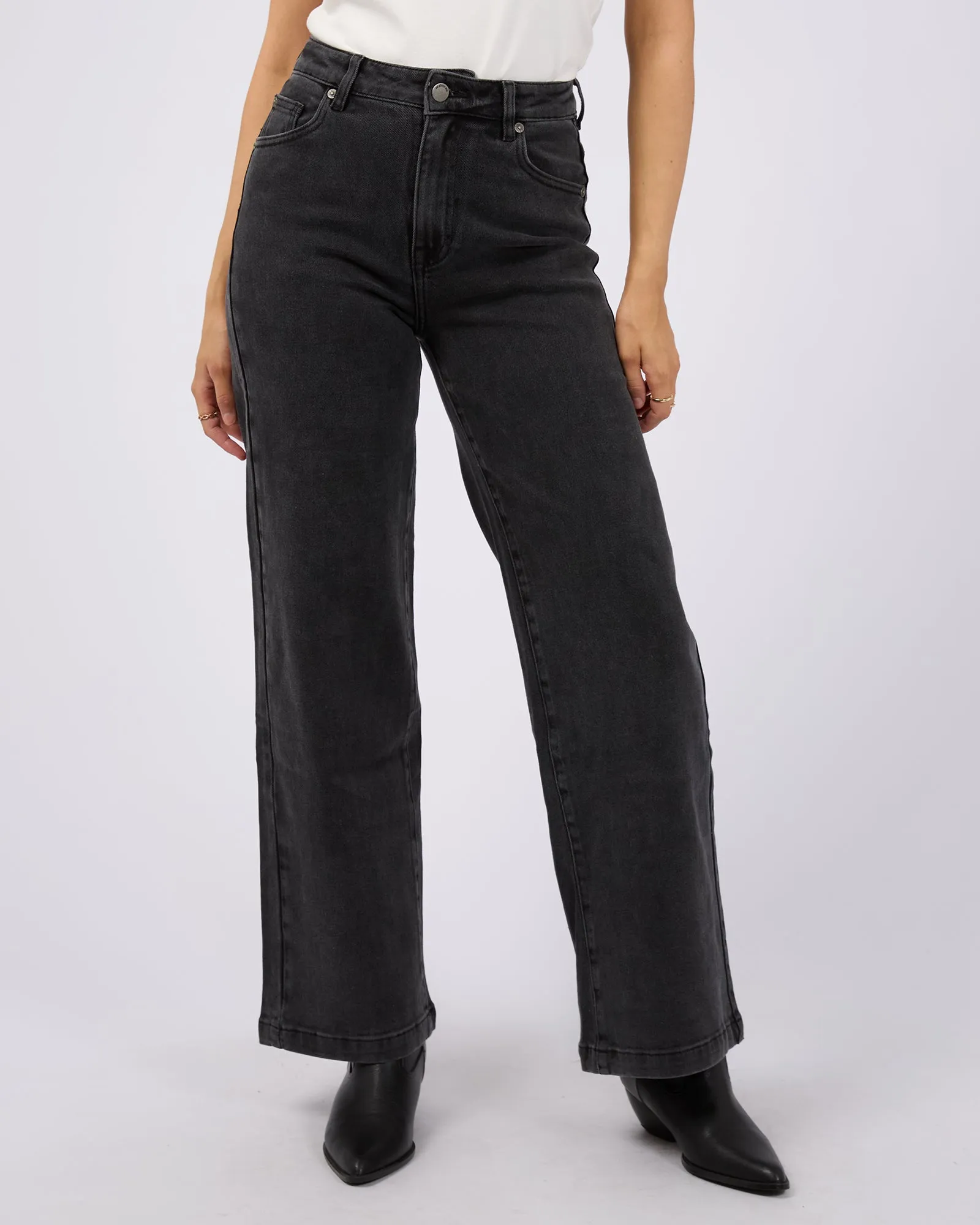 Jacqui Wide Leg Washed Black sold by All About Eve