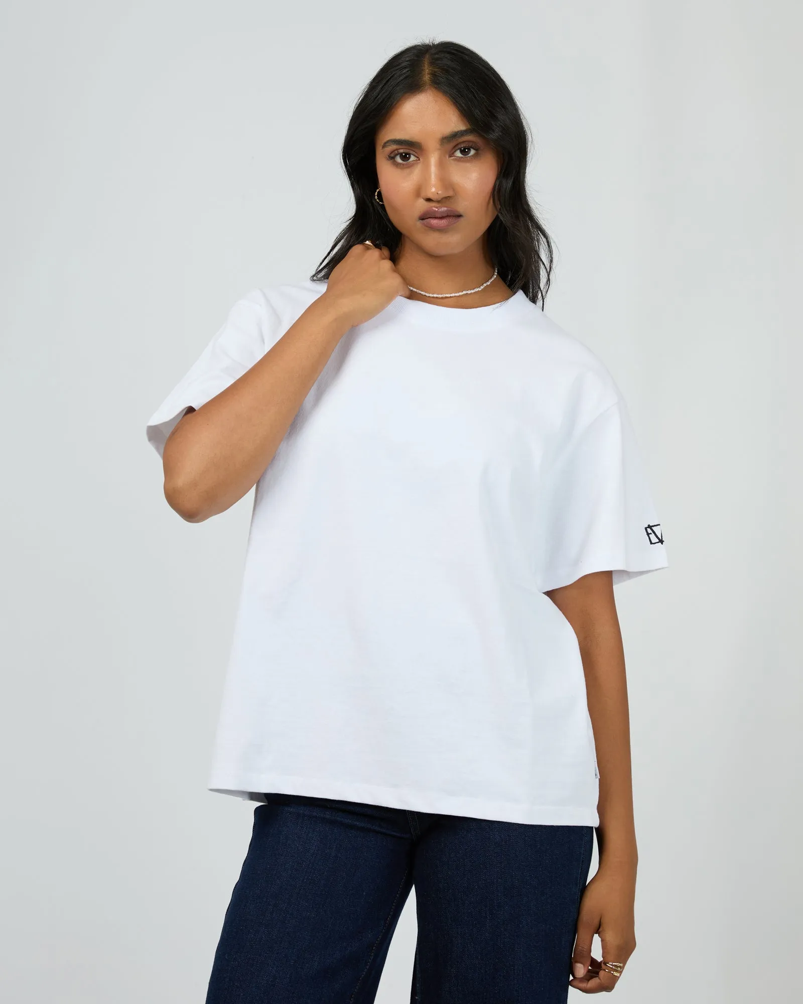 Eve Basic Monogram Tee White sold by All About Eve