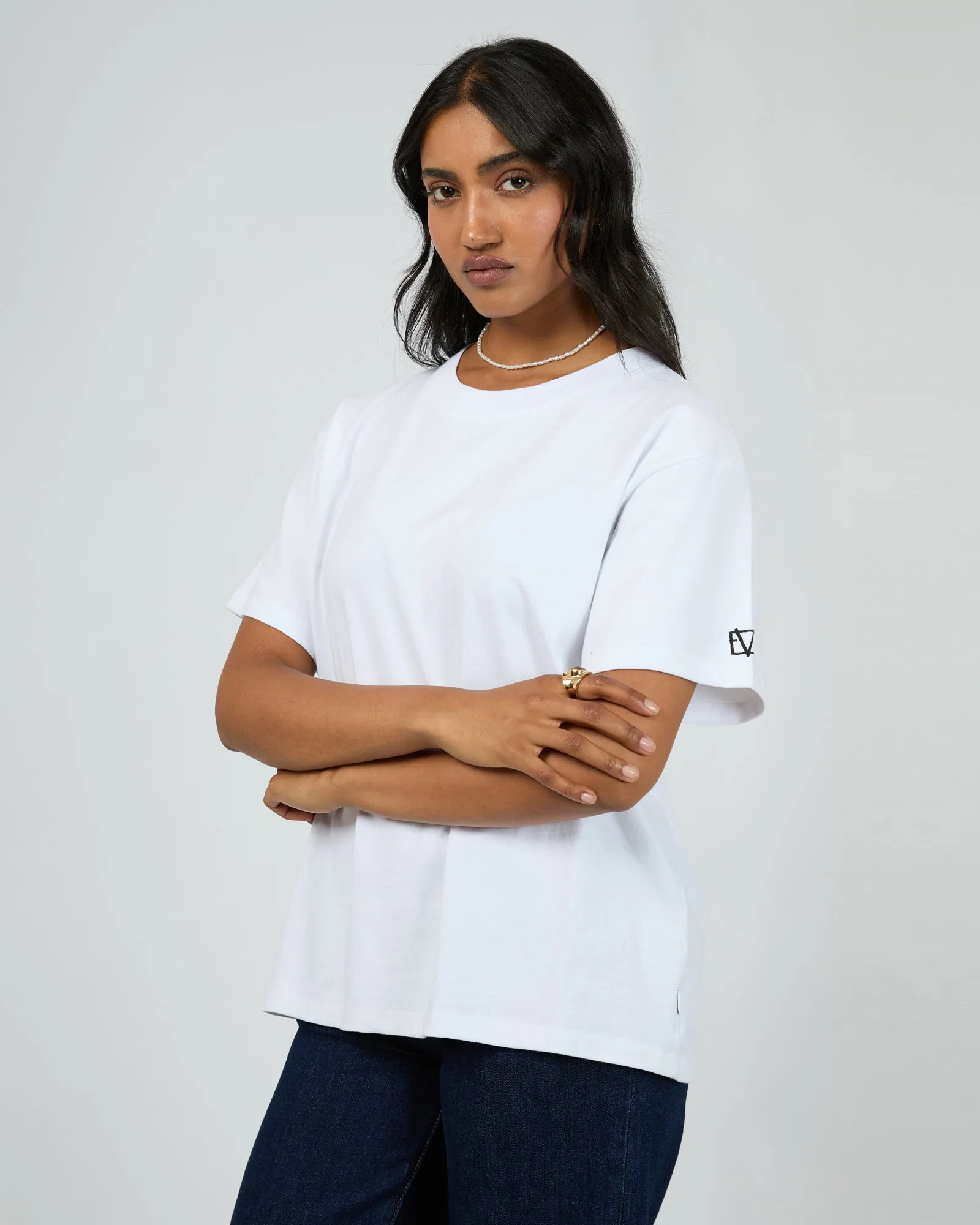 Eve Basic Monogram Tee White sold by All About Eve product image thumbnail 4