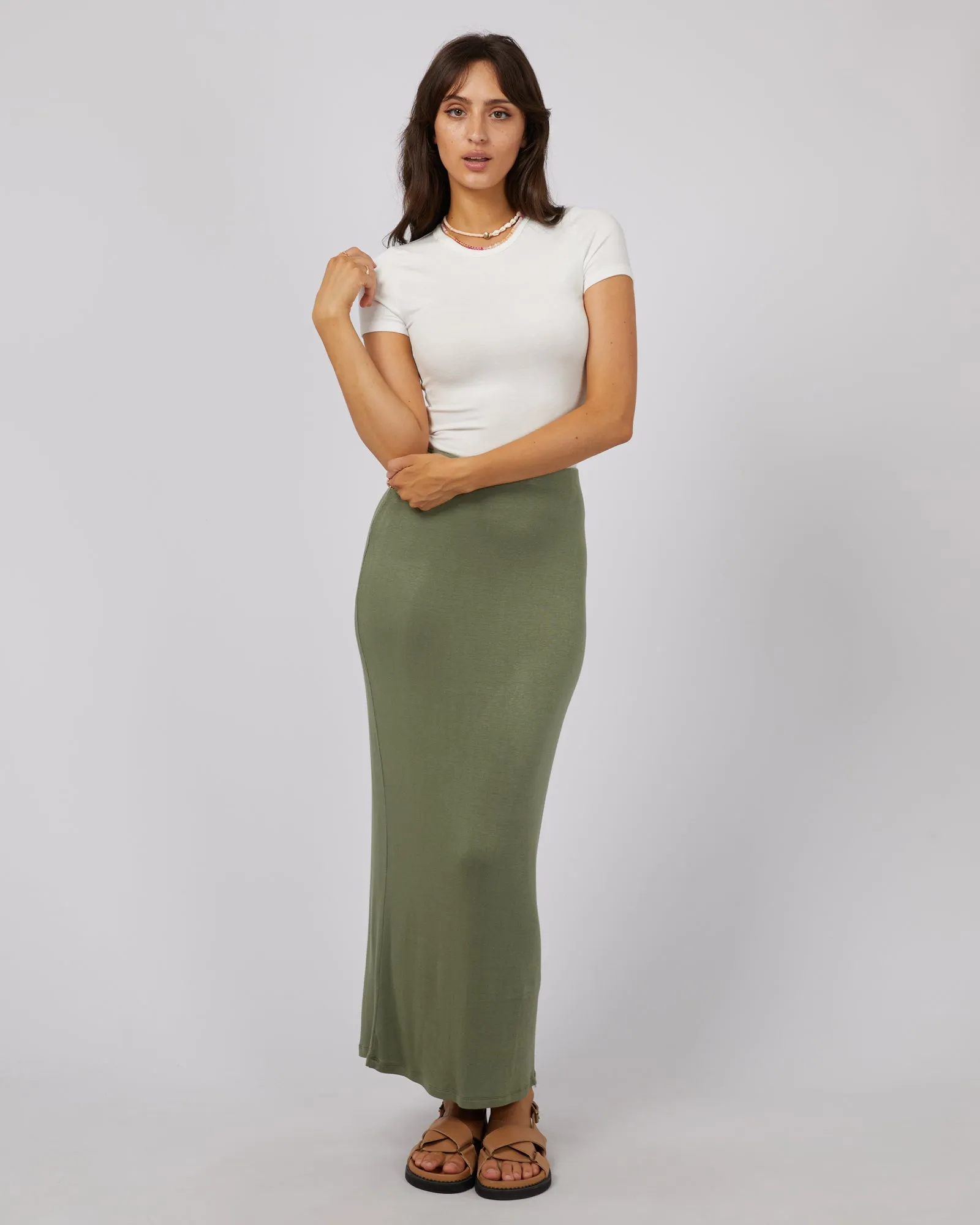 Eve Every Day Maxi Skirt Khaki sold by All About Eve product image thumbnail 2