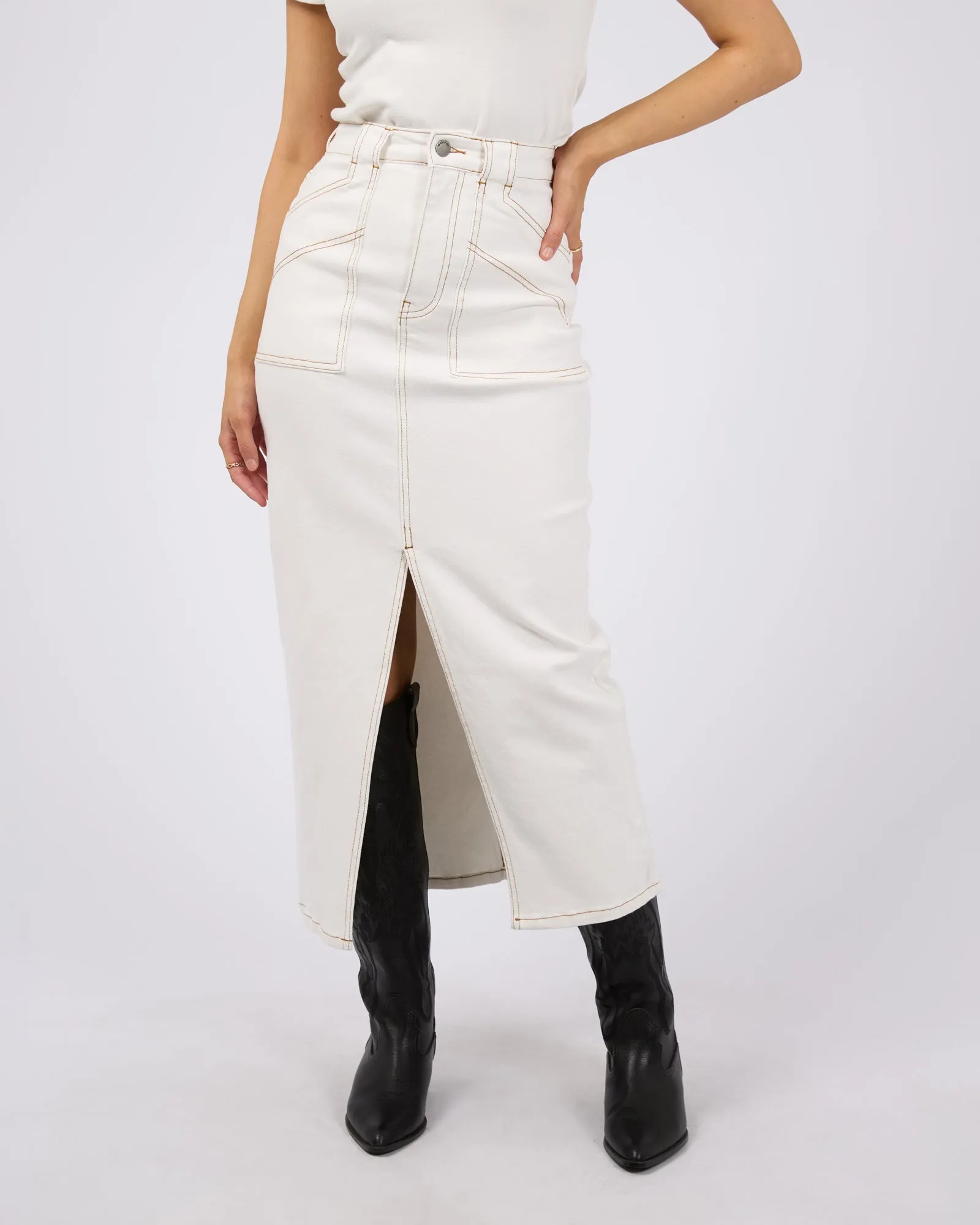 Becca Maxi Skirt Vintage White sold by All About Eve