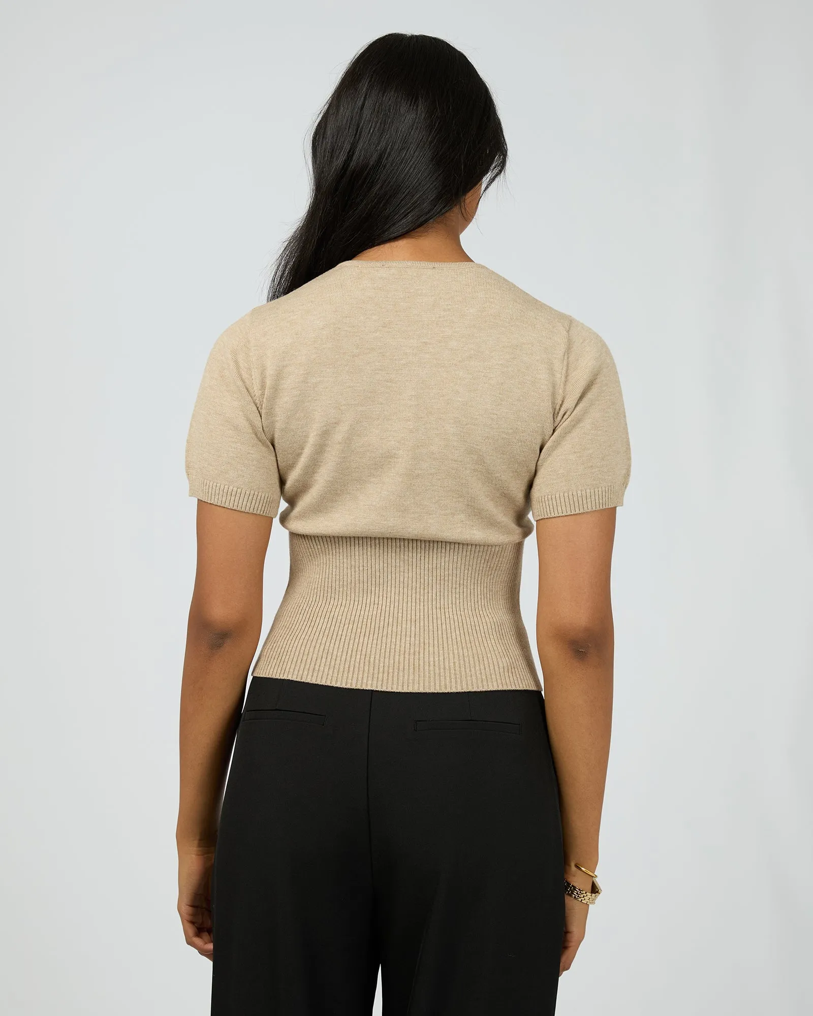 Patricia S/S Cardigan Oatmeal sold by All About Eve product image thumbnail 3