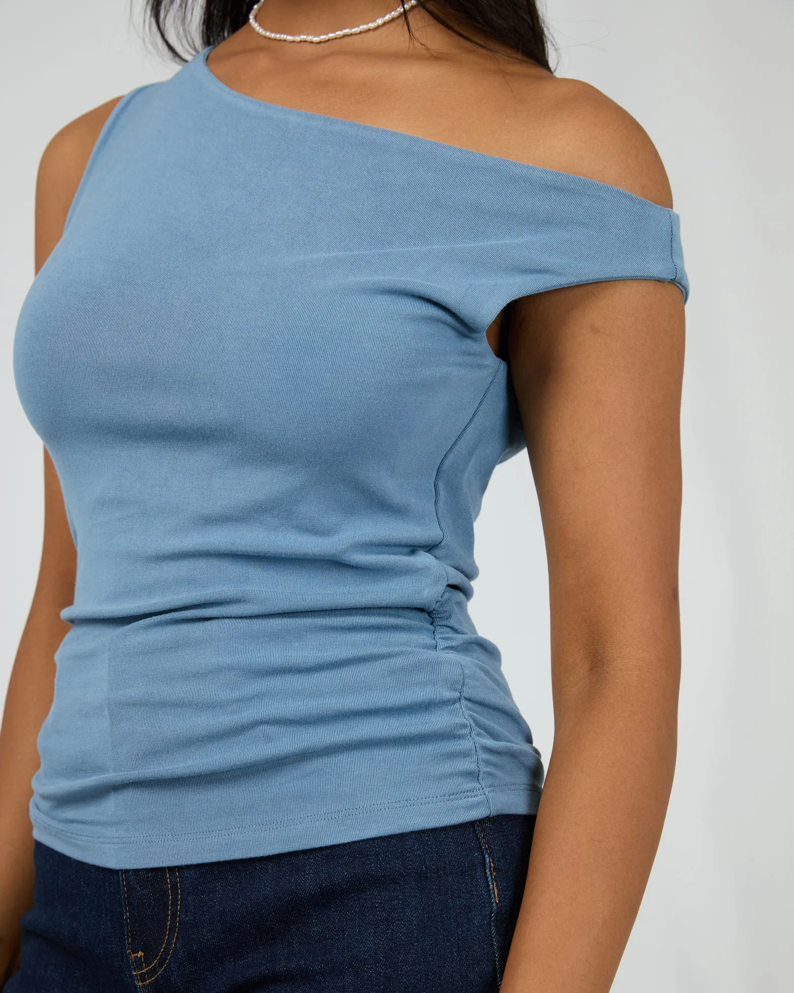 Kylie Off Shoulder Top Blue sold by All About Eve product image thumbnail 5
