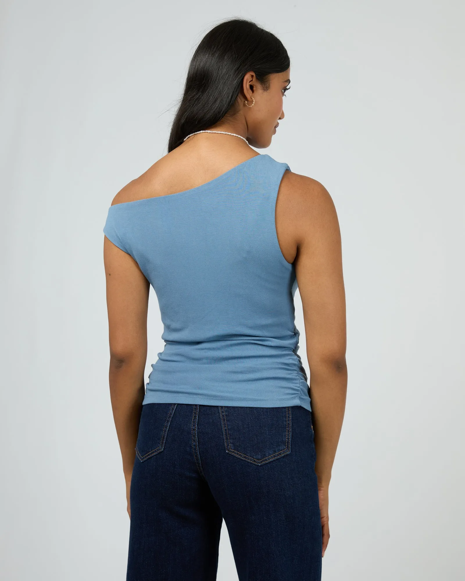Kylie Off Shoulder Top Blue sold by All About Eve product image thumbnail 3