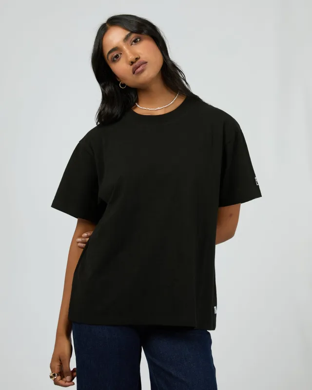Eve Basic Monogram Tee Black sold by All About Eve