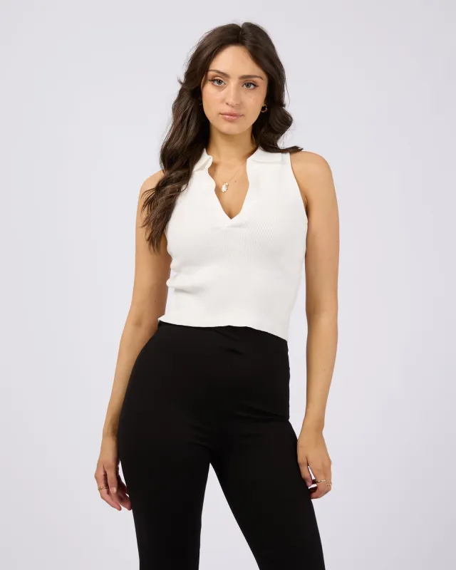 Carrie Knit Top Vintage White sold by All About Eve