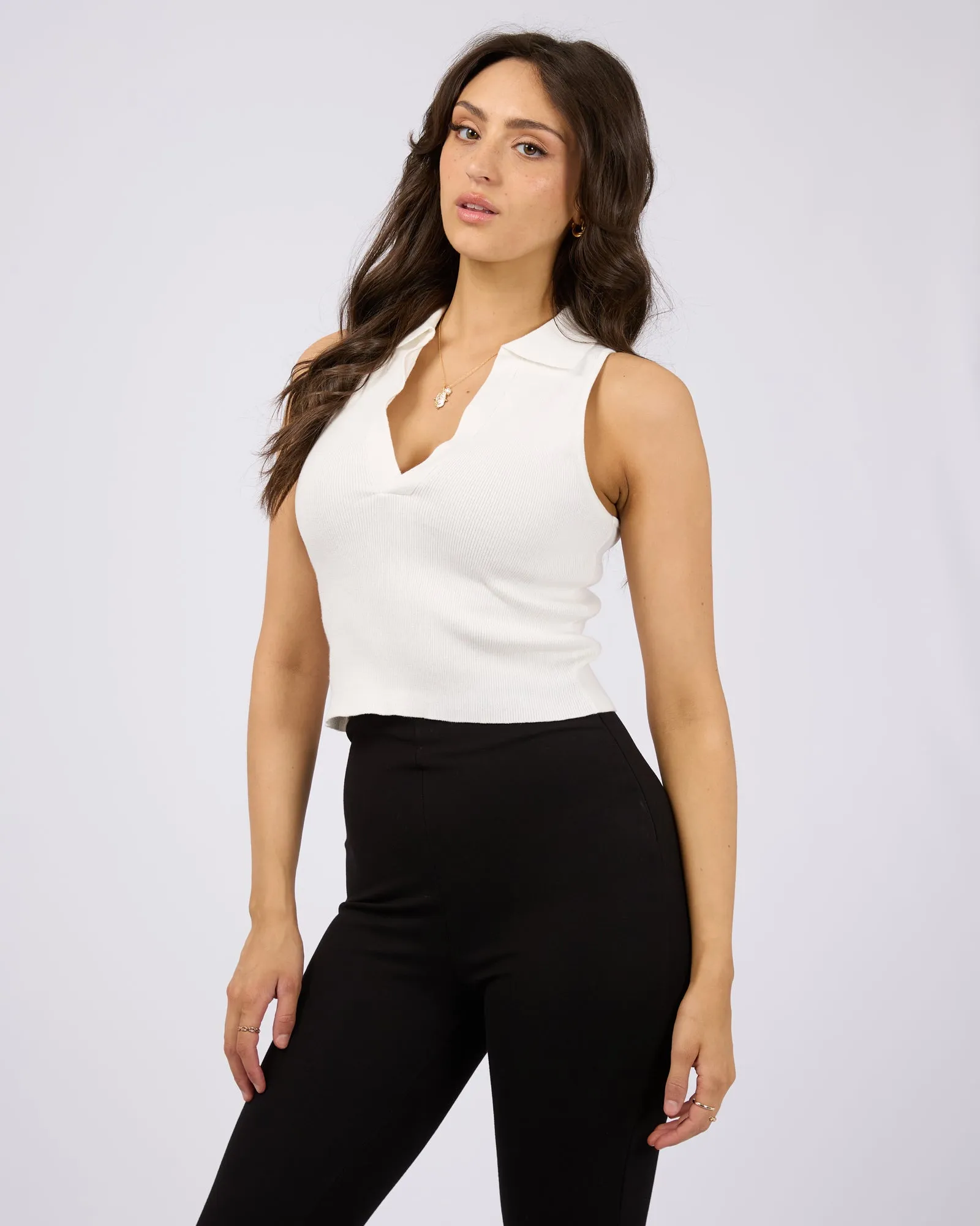 Carrie Knit Top Vintage White sold by All About Eve product image thumbnail 4