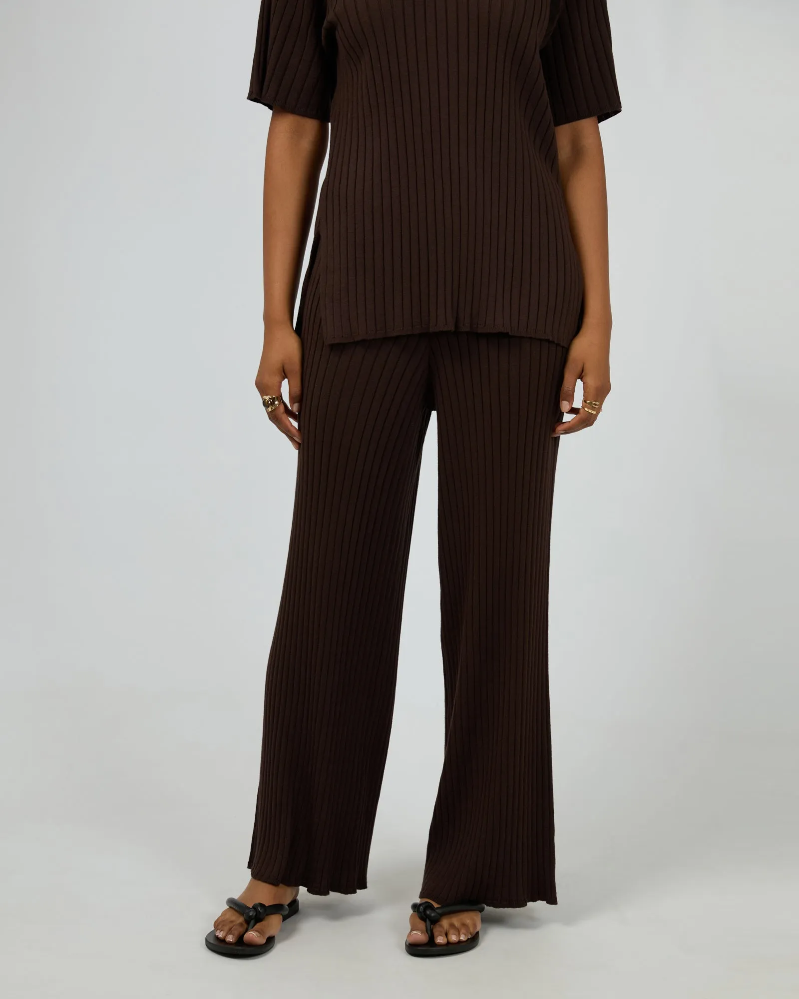 Bianca Knit Pant Brown sold by All About Eve