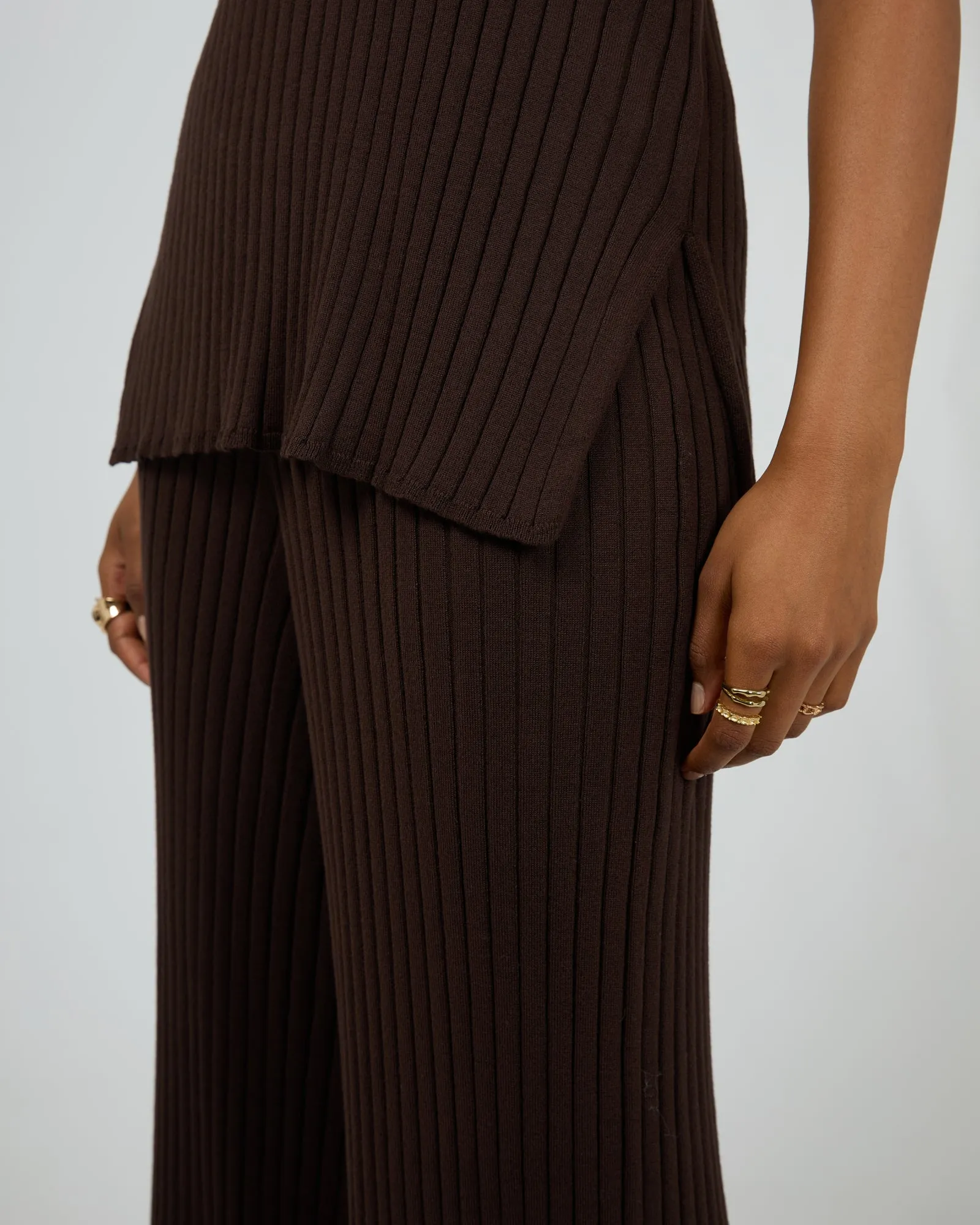 Bianca Knit Pant Brown sold by All About Eve product image thumbnail 5