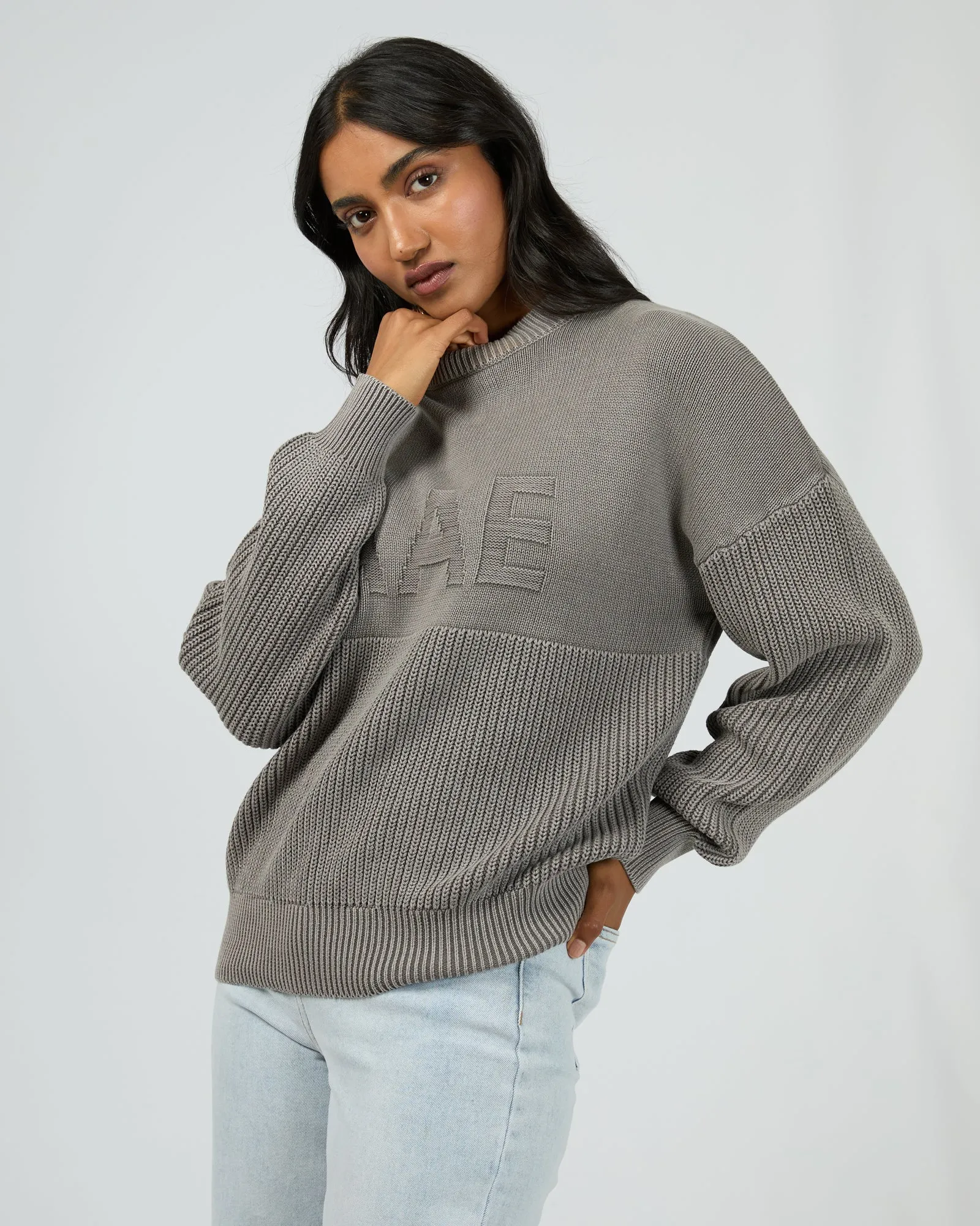Vital Washed Knit Crew Charcoal sold by All About Eve product image thumbnail 4