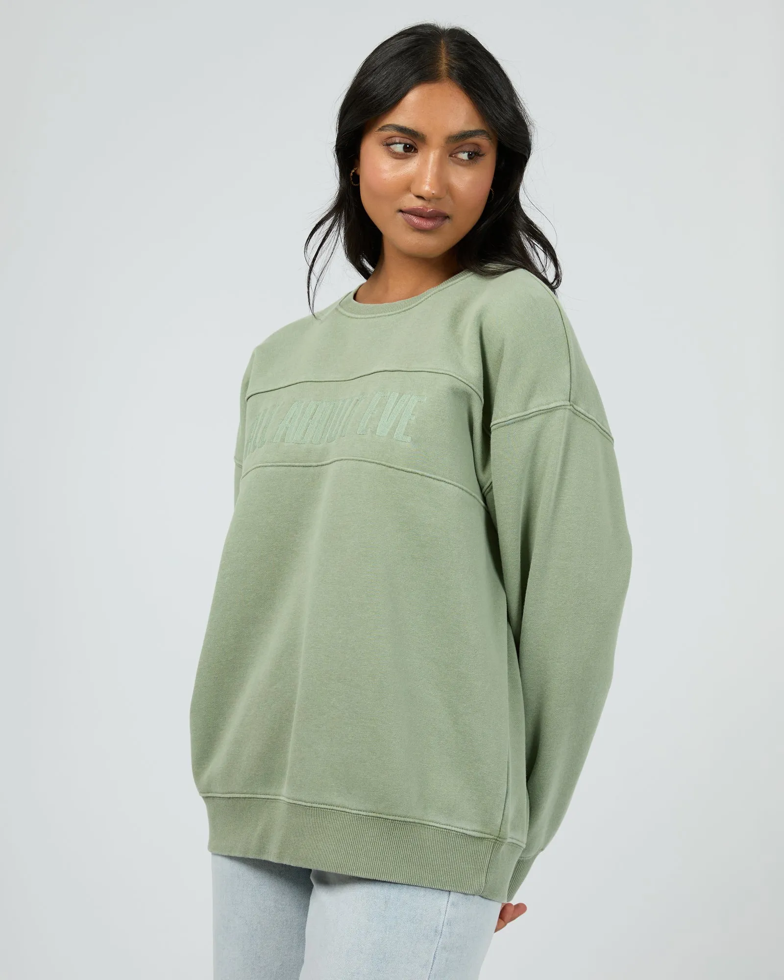 Vital Washed Oversized Crew Khaki sold by All About Eve product image thumbnail 4
