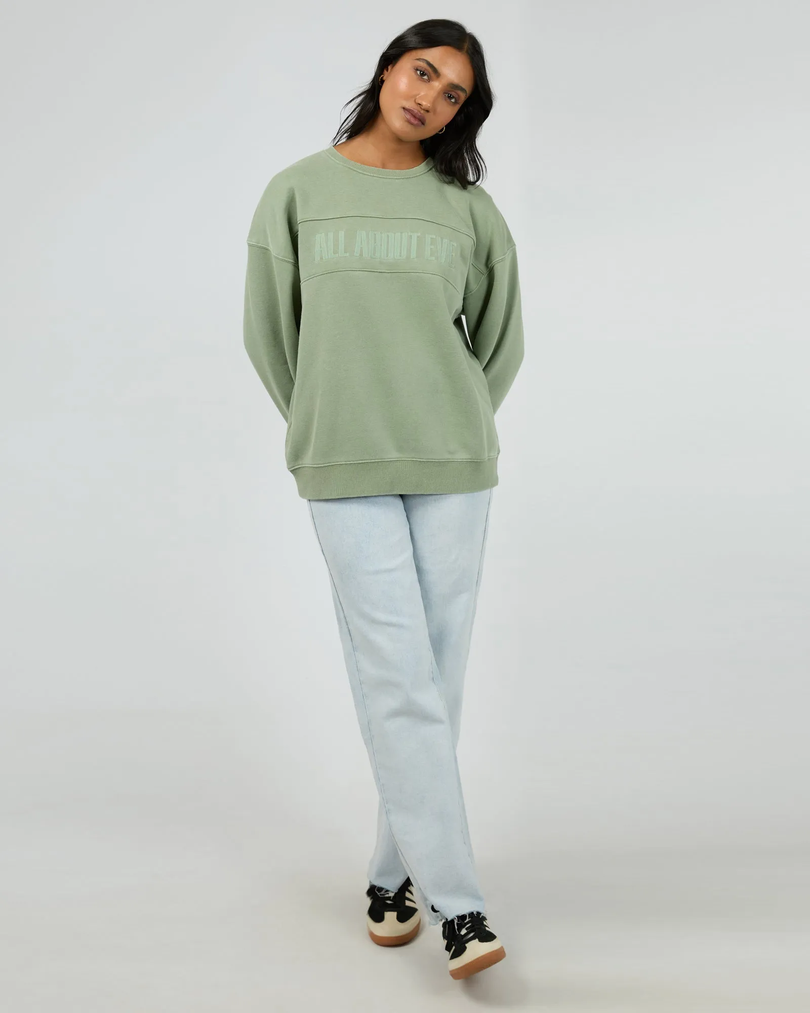 Vital Washed Oversized Crew Khaki sold by All About Eve product image thumbnail 2