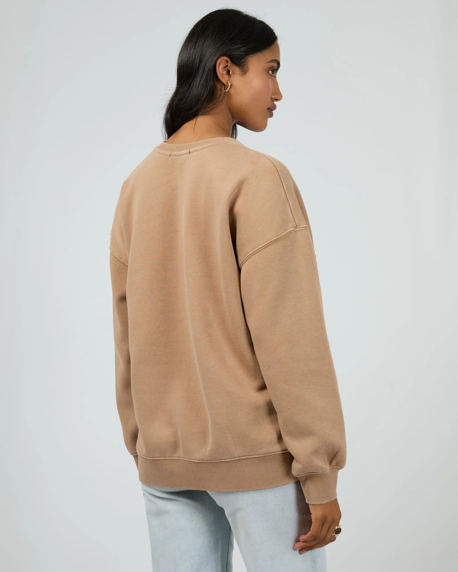 Vital Washed Oversized Crew Tan sold by All About Eve product image thumbnail 3