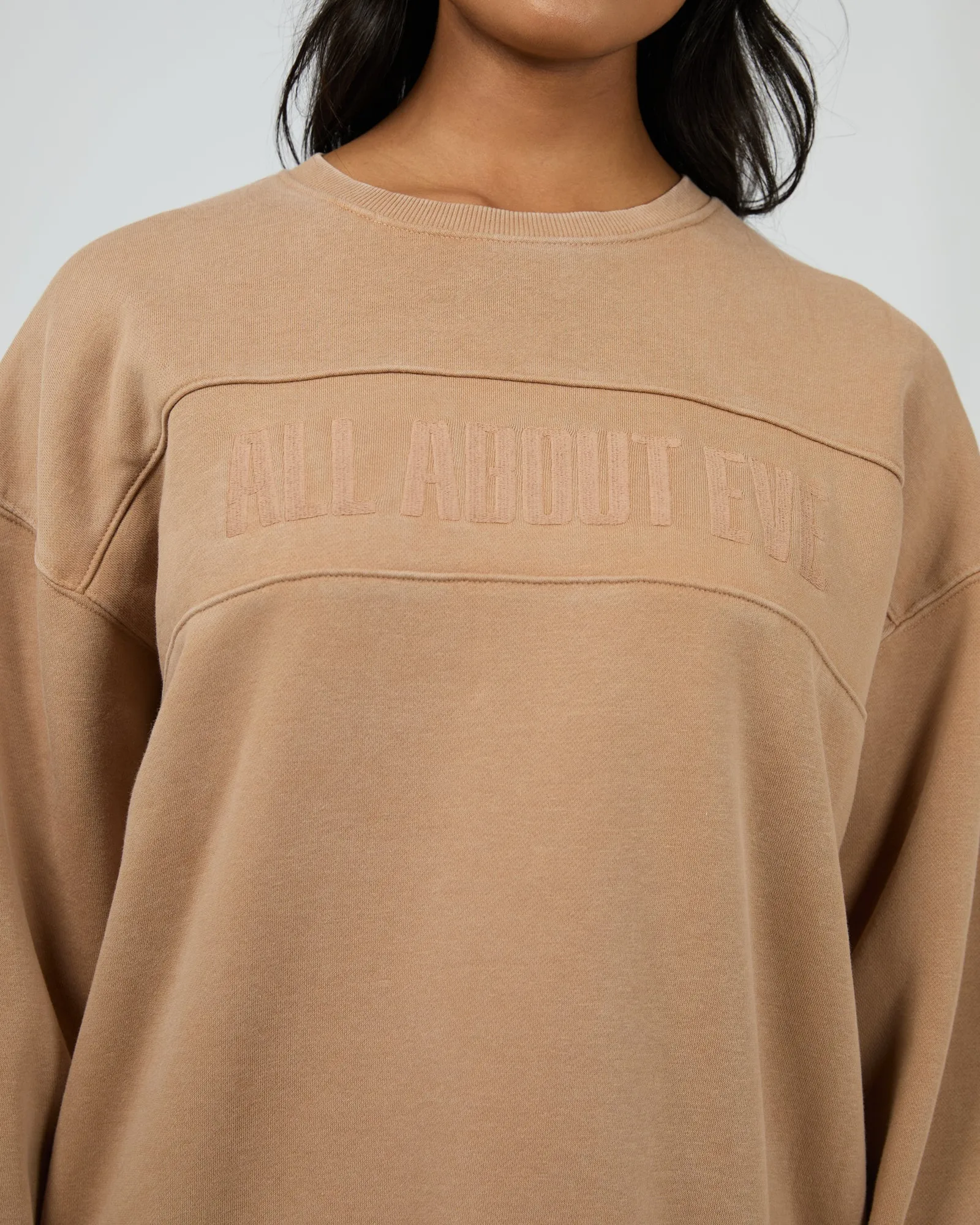 Vital Washed Oversized Crew Tan sold by All About Eve product image thumbnail 5
