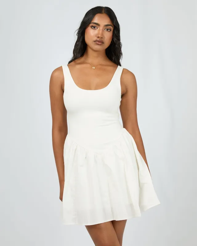 Regent Mini Dress White sold by All About Eve