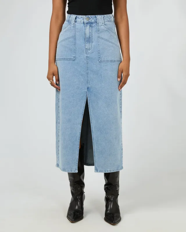 Becca Maxi Skirt Light Blue sold by All About Eve