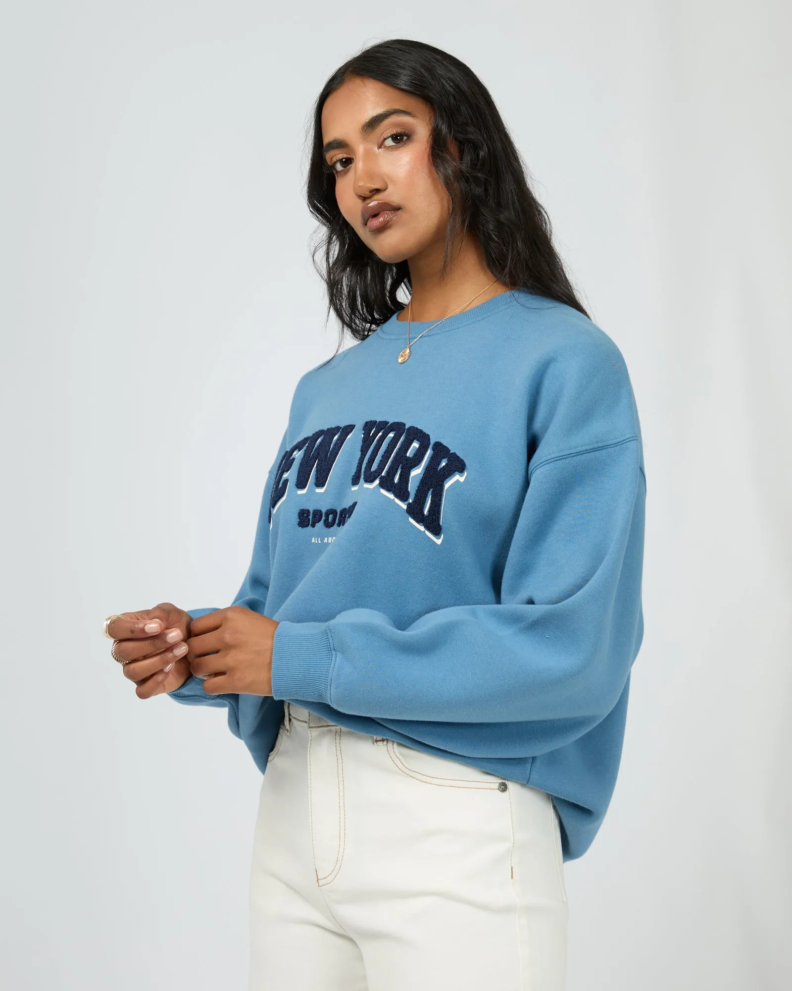 New York Oversized Crew Blue sold by All About Eve product image thumbnail 5