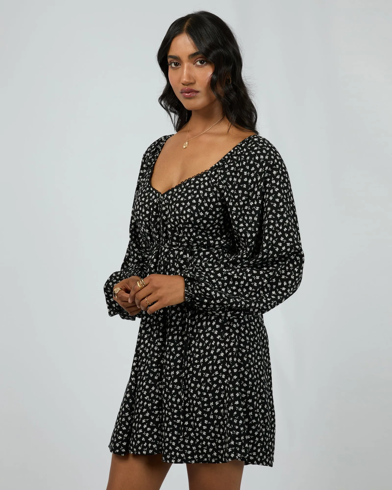 Wren Long Sleeve Mini Dress Black sold by All About Eve product image thumbnail 4