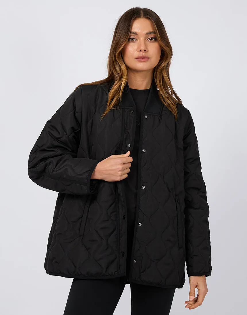 Active Quilted Jacket Black sold by All About Eve
