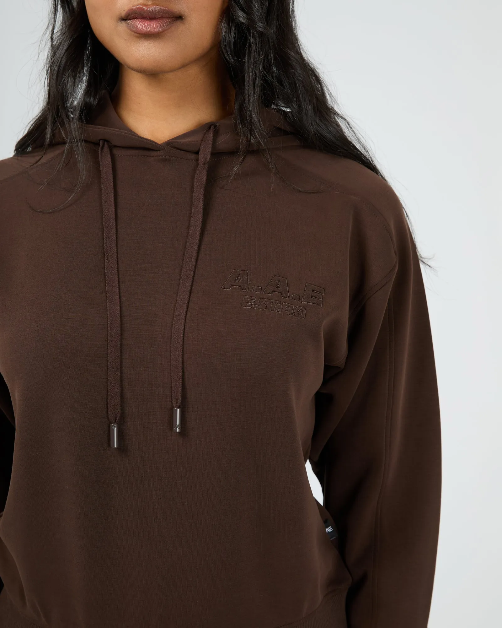 Luxe Active Crop Hoodie Brown sold by All About Eve product image thumbnail 5