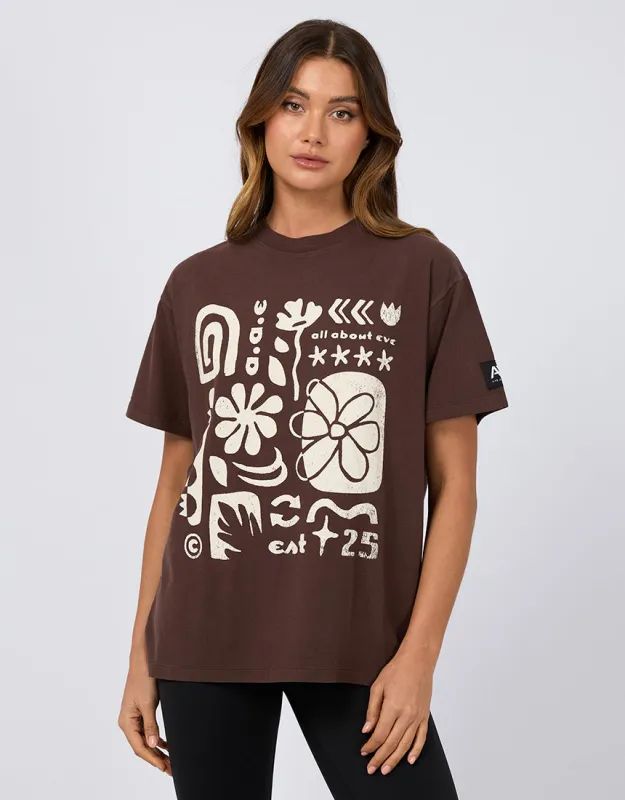 Elements O/Sized Tee Brown sold by All About Eve