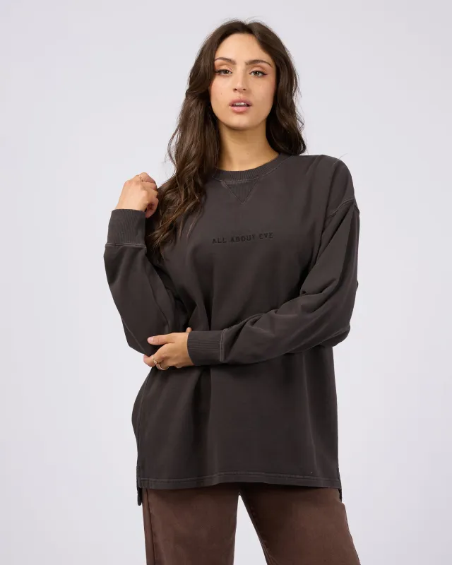 Aae Washed Relaxed Crew Washed Black sold by All About Eve