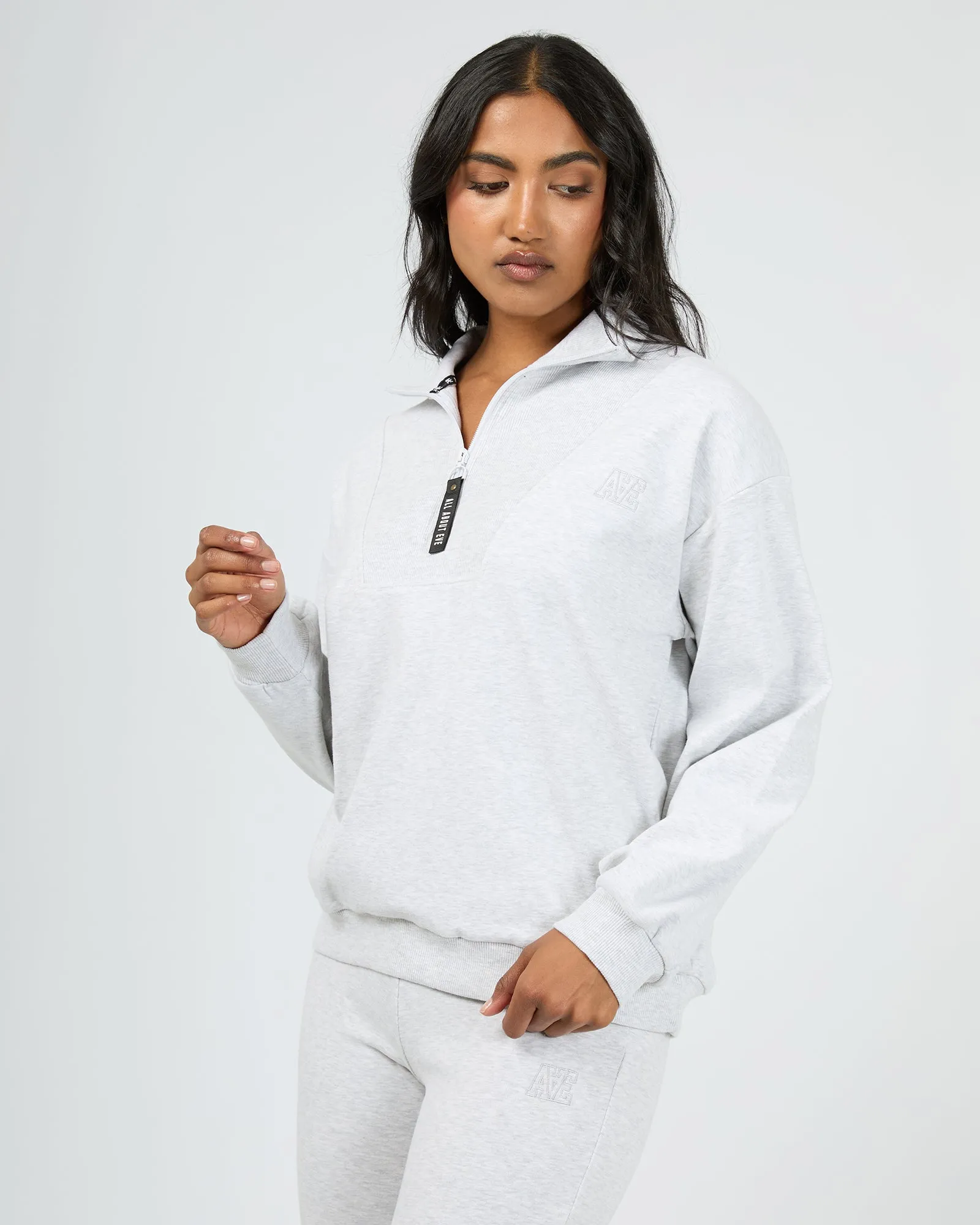 Balance 1/4 Zip Snow Marle sold by All About Eve product image thumbnail 4