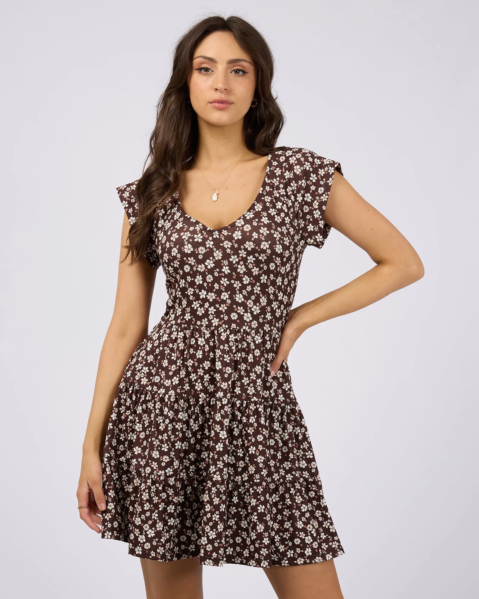 Laney Mini Dress Brown sold by All About Eve