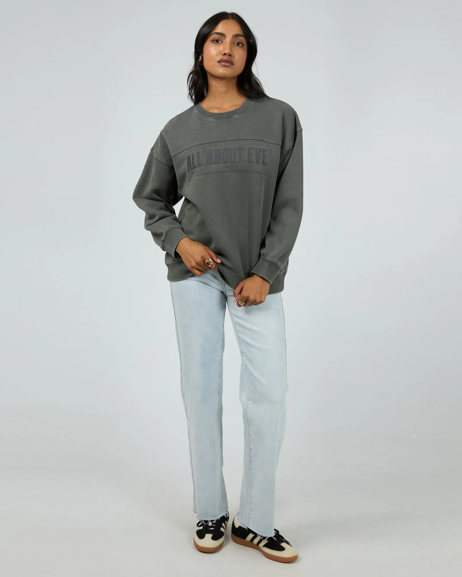 Vital Washed Oversized Crew Charcoal sold by All About Eve product image thumbnail 2