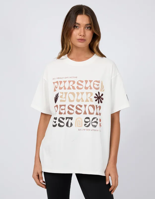Passion Oversized Tee Vintage White sold by All About Eve