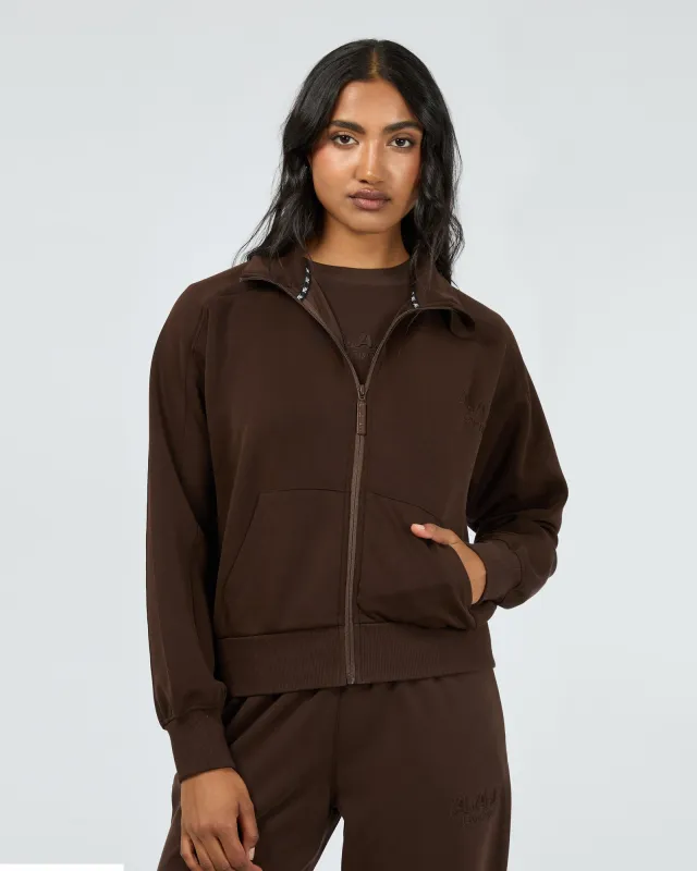 Luxe Active Zip Through Brown sold by All About Eve
