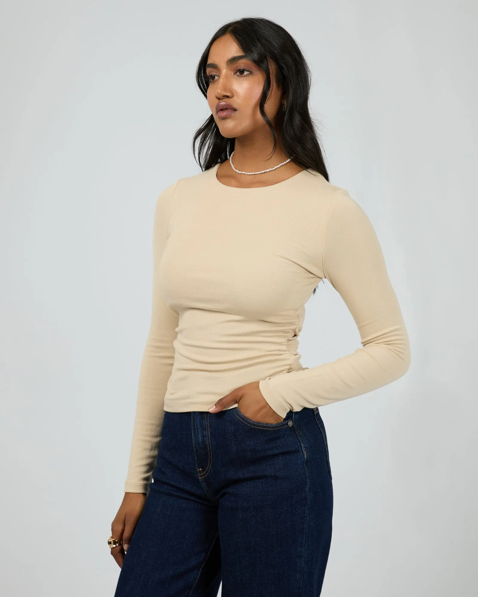 Kylie Long Sleeve Top Oat sold by All About Eve product image thumbnail 4