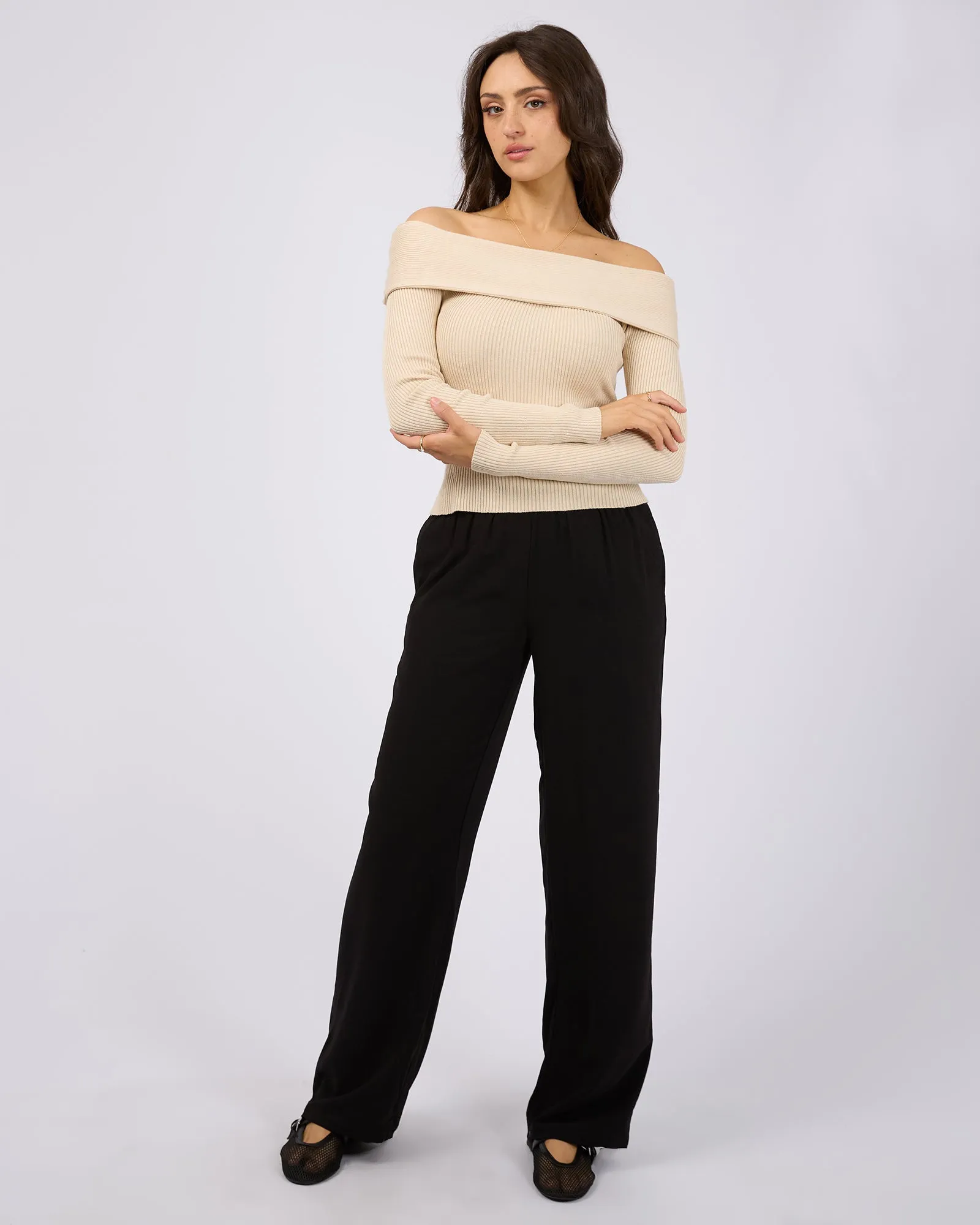 Sabine Off Shoulder Knit Natural sold by All About Eve product image thumbnail 2