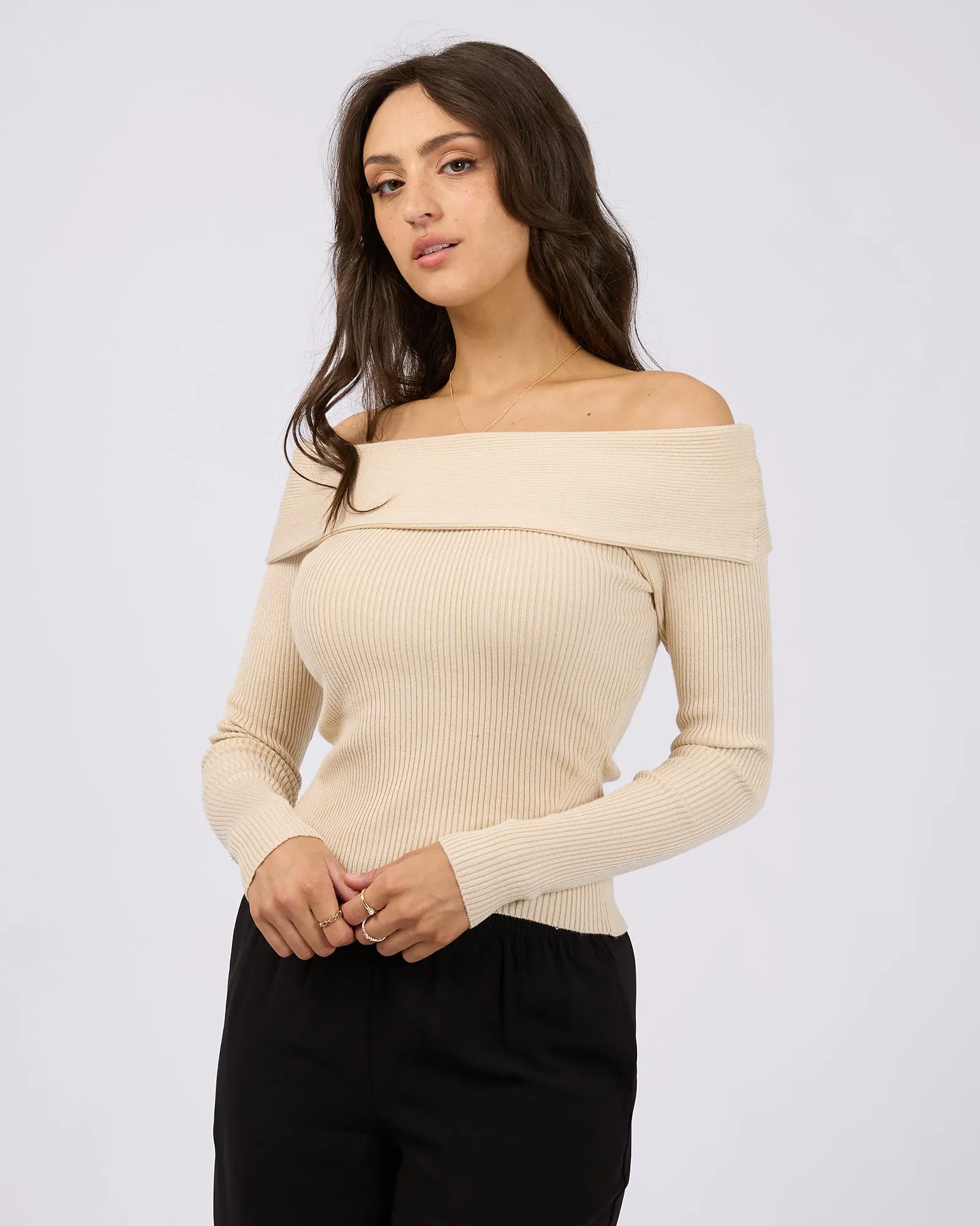 Sabine Off Shoulder Knit Natural sold by All About Eve product image thumbnail 4