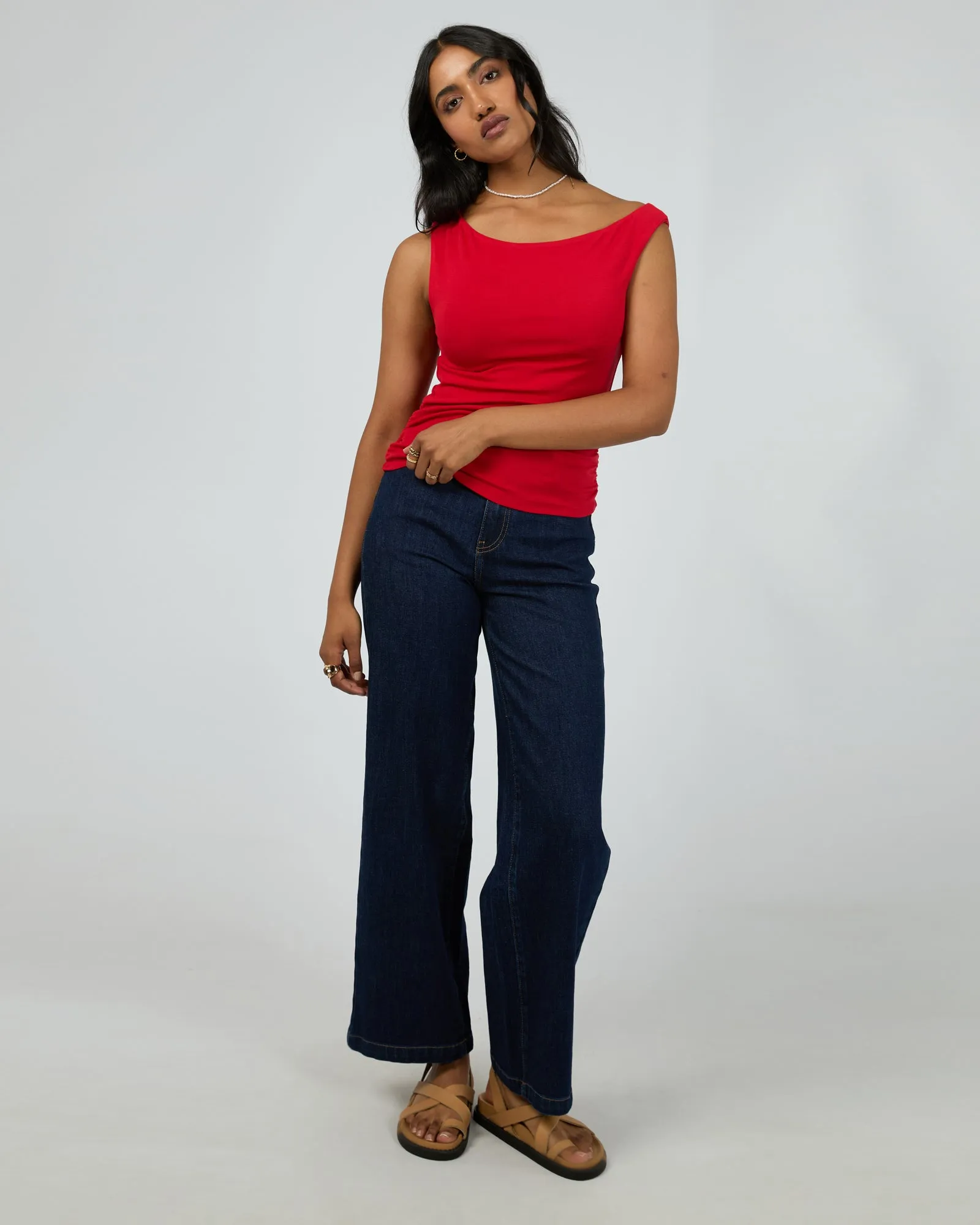 Kylie Off Shoulder Top Scarlet sold by All About Eve product image thumbnail 3
