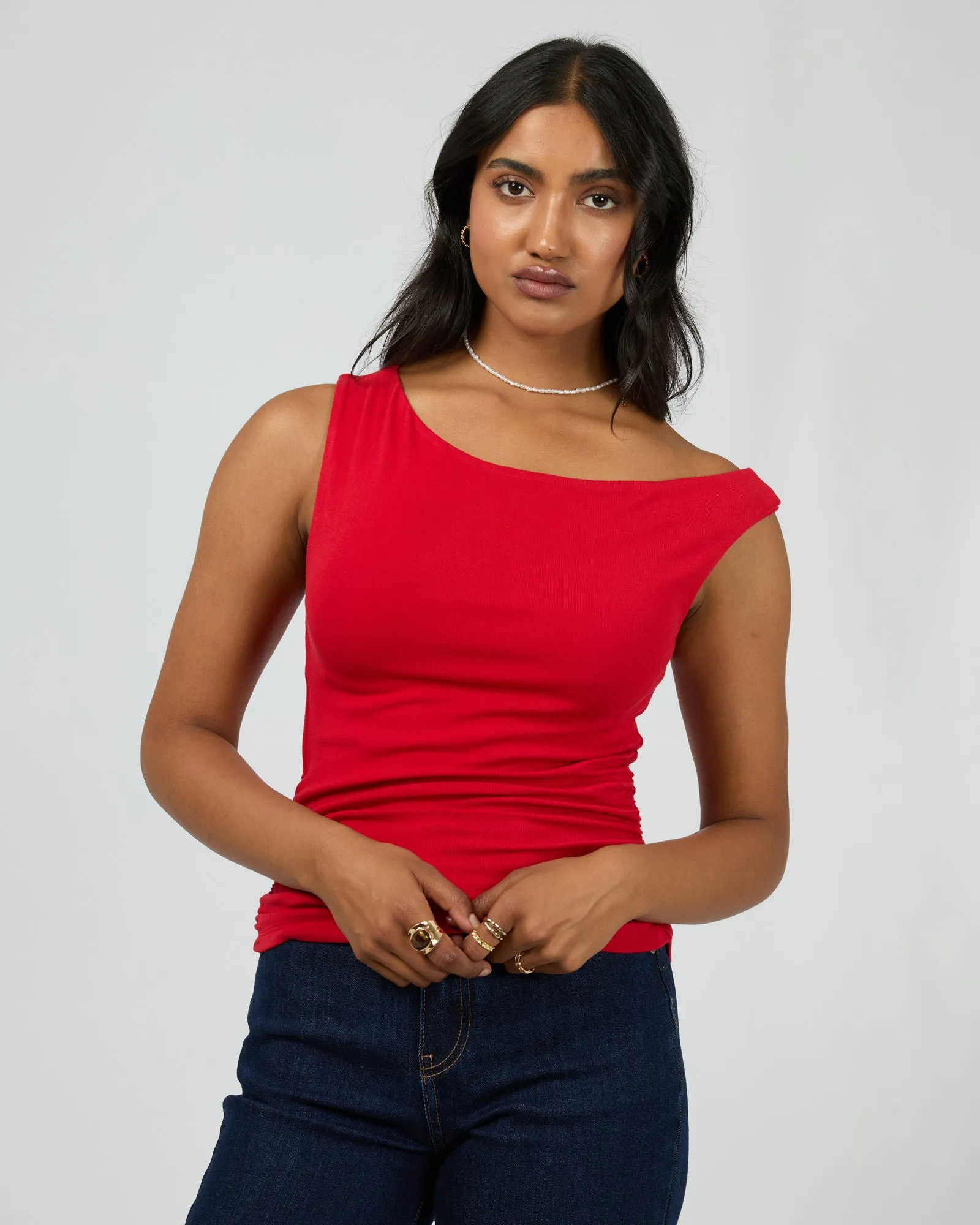 Kylie Off Shoulder Top Scarlet sold by All About Eve product image thumbnail 2
