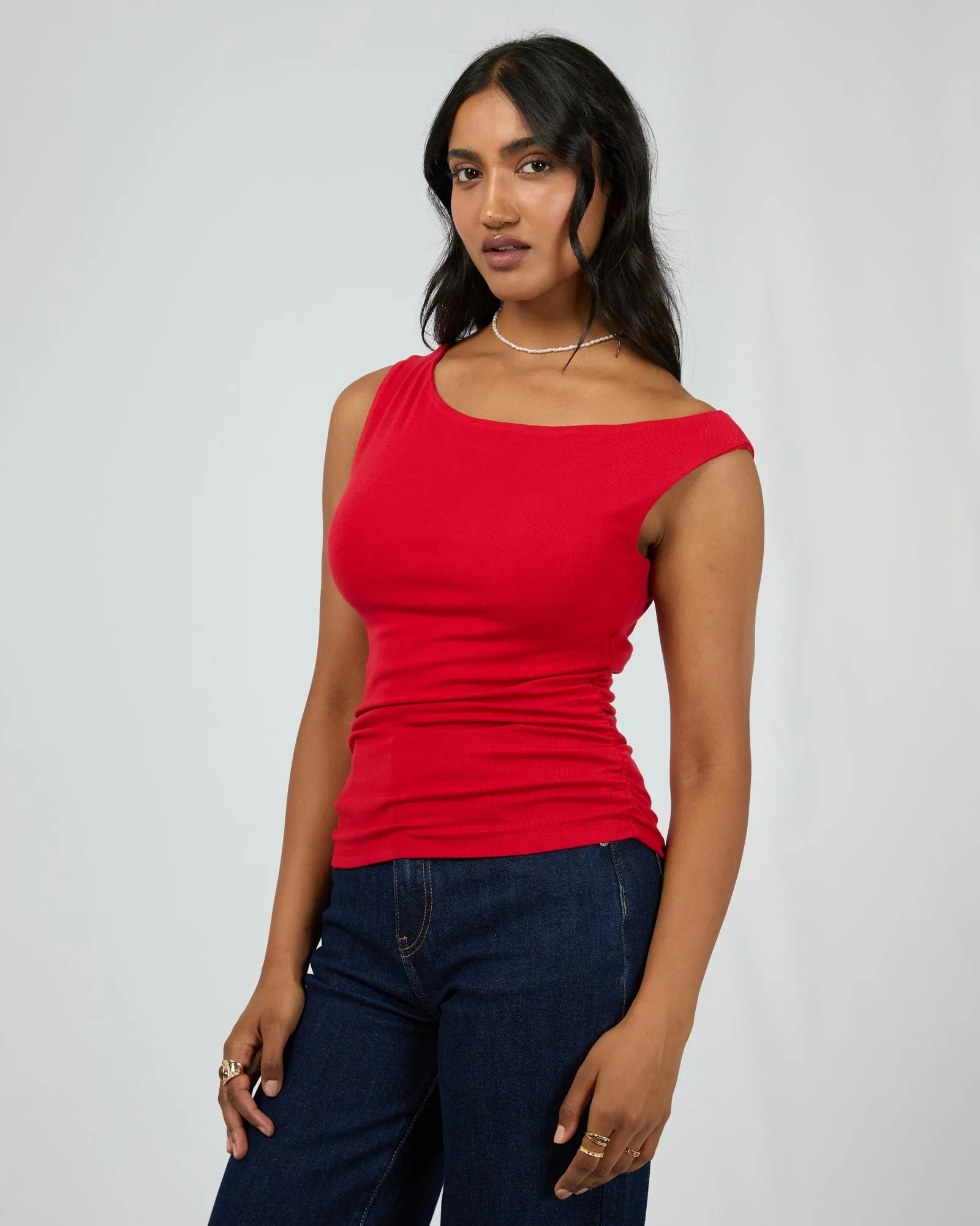 Kylie Off Shoulder Top Scarlet sold by All About Eve product image thumbnail 5