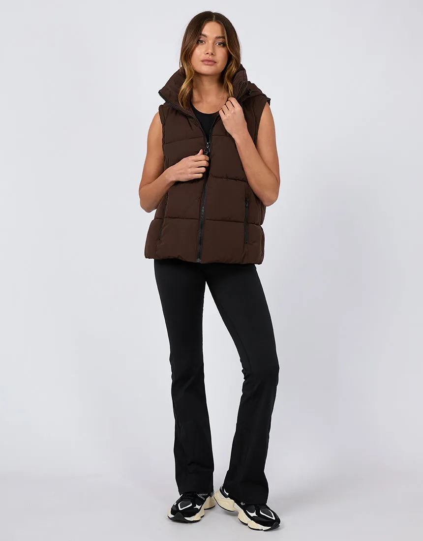 Remi Luxe Puffer Vest Brown sold by All About Eve product image thumbnail 2