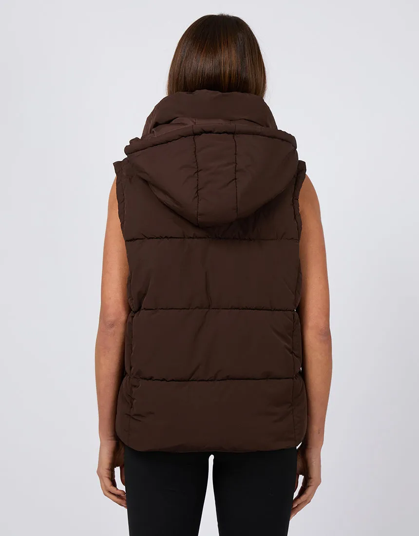 Remi Luxe Puffer Vest Brown sold by All About Eve product image thumbnail 3