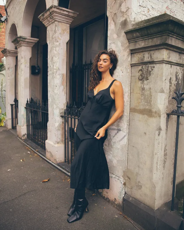 Valerie Maxi Dress Black sold by All About Eve