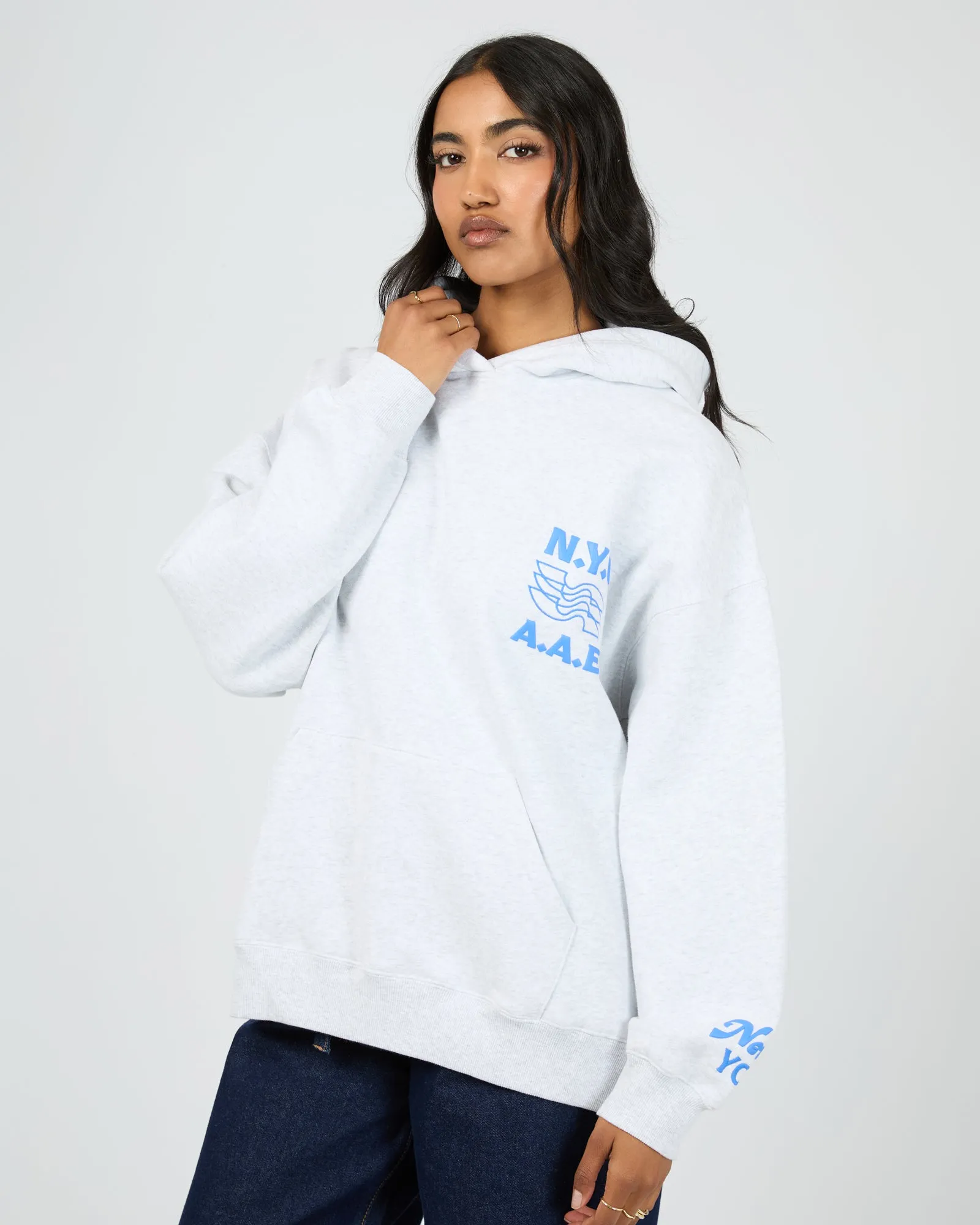 Manhattan 06 Relaxed Hoodie Snow Marle sold by All About Eve product image thumbnail 4