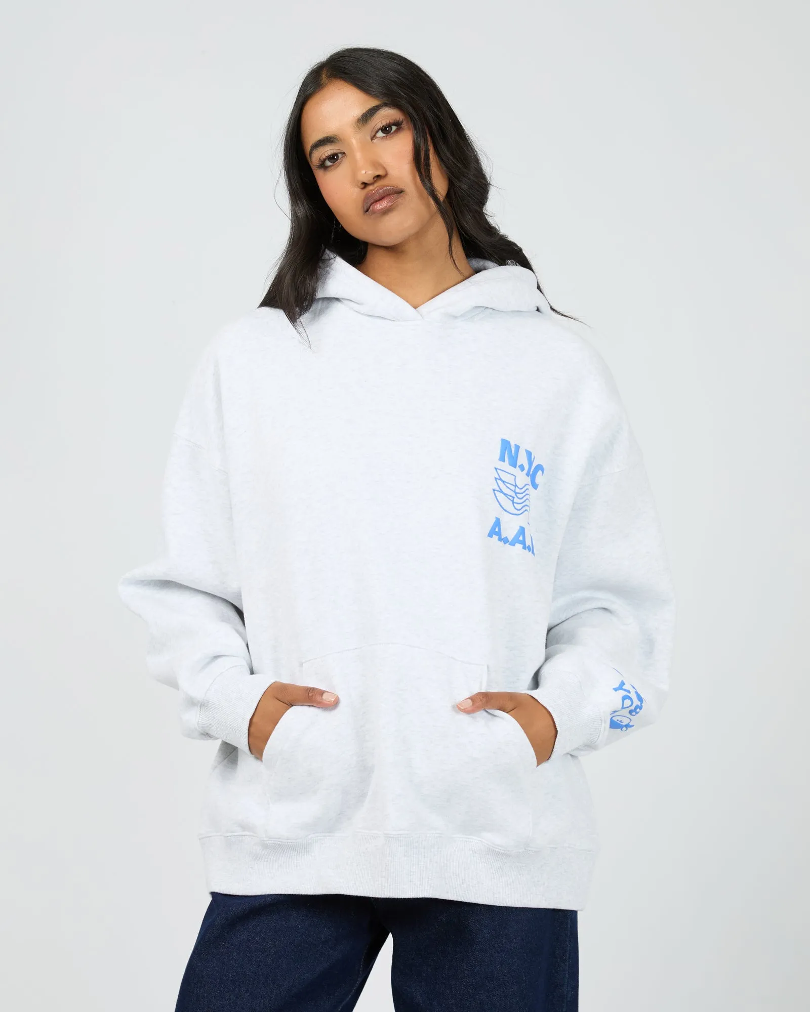 Manhattan 06 Relaxed Hoodie Snow Marle sold by All About Eve product image thumbnail 2