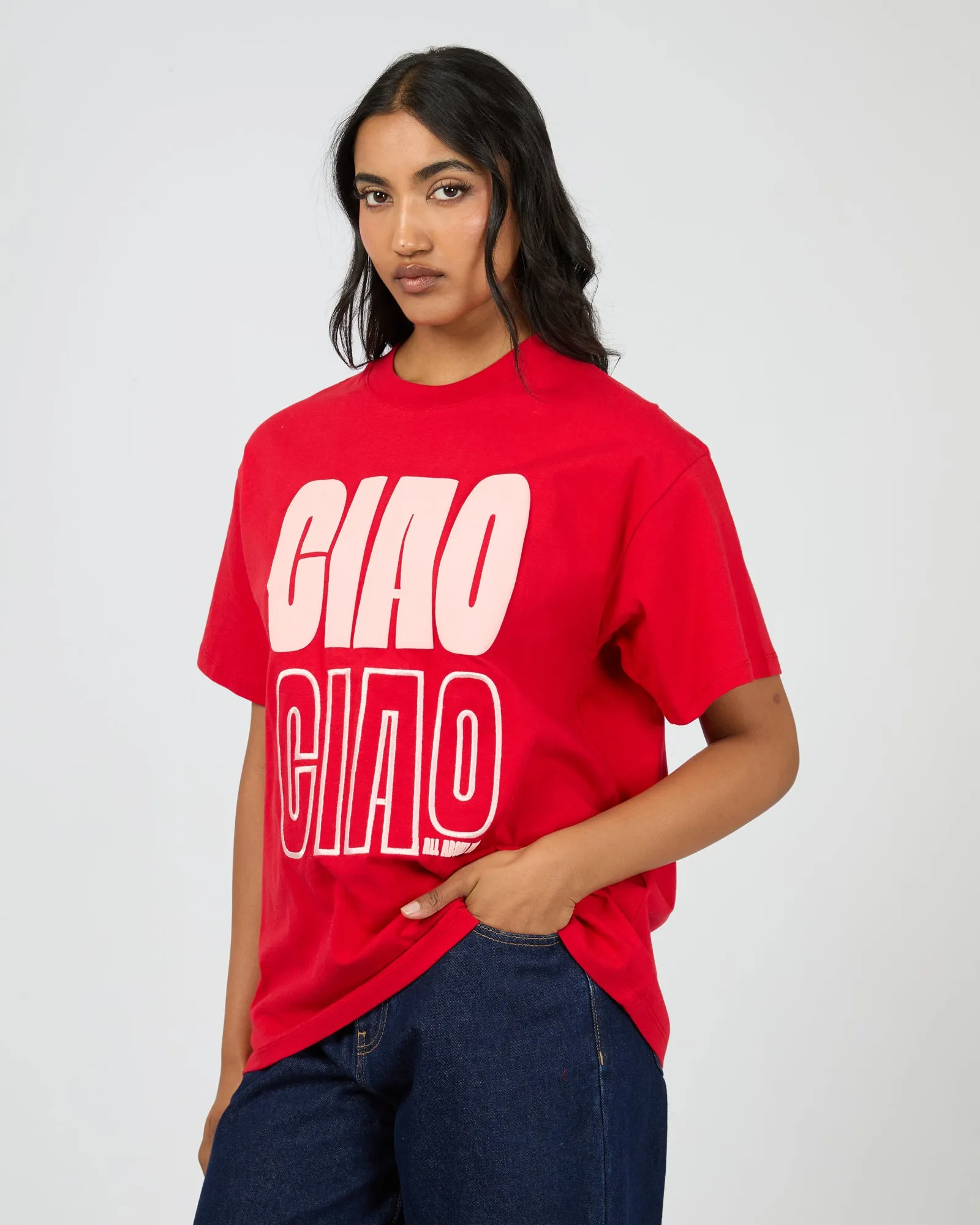 Ciao Ciao Relaxed Tee Red sold by All About Eve product image thumbnail 4