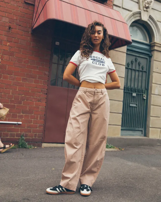 Brooks Barrel Leg Pant Natural sold by All About Eve